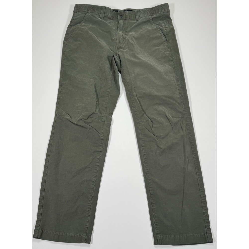 Eddie Bauer Mens 35x30 Green Performance Pants Stretch Hiking Travel Outdoor